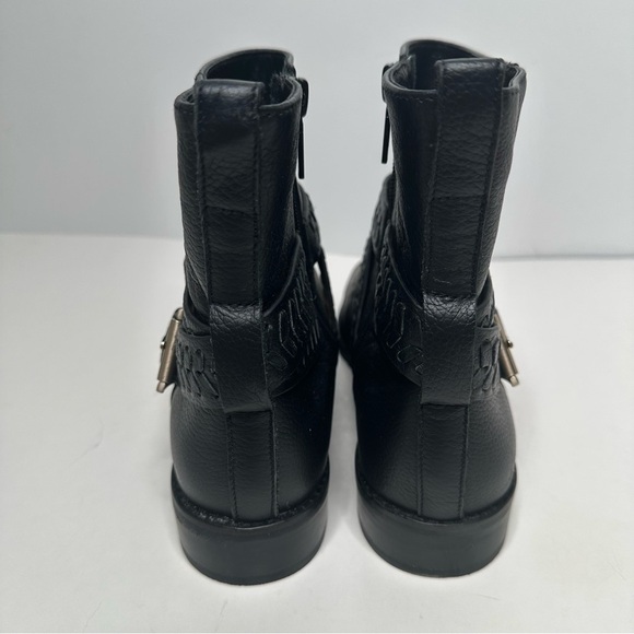 Jack Rogers Women's Eliza Moto Boots in Black Leather Size 8 - Picture 6 of 10